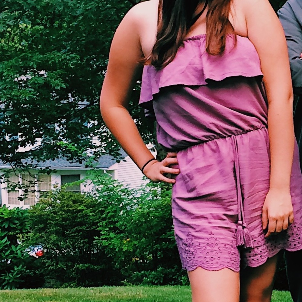 strapless romper